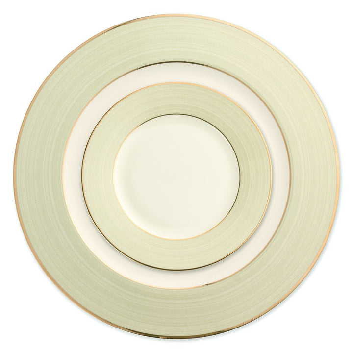 Green Brushed Bread Plate