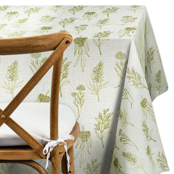 Green Floral Embroidered