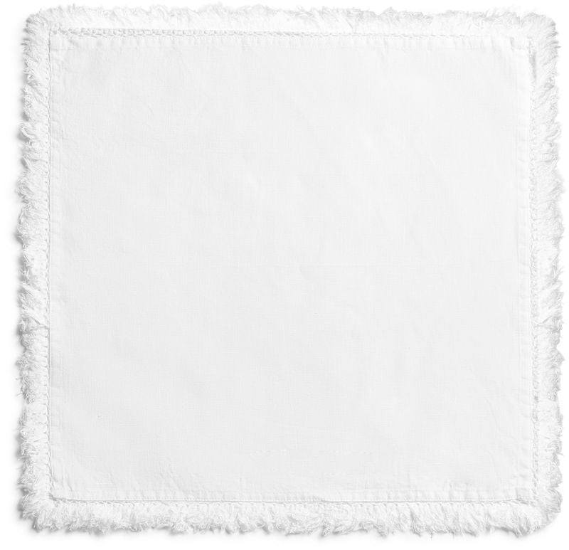White Fringe Napkin