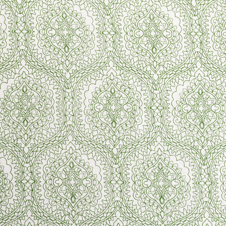 Green Embroidered Geometric