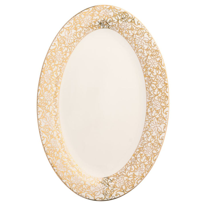 Gold Lace Oval Bread Plate