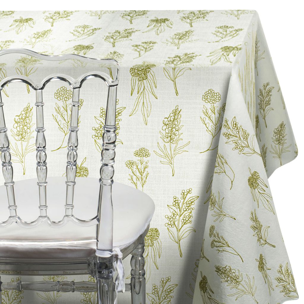 Green Floral Embroidered