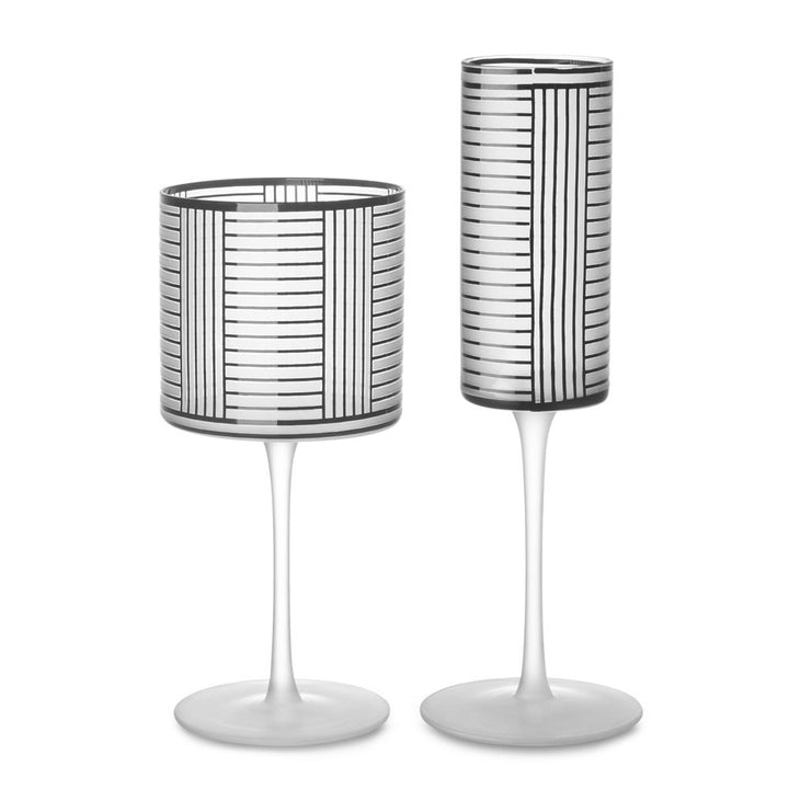 Black Stripe Glassware