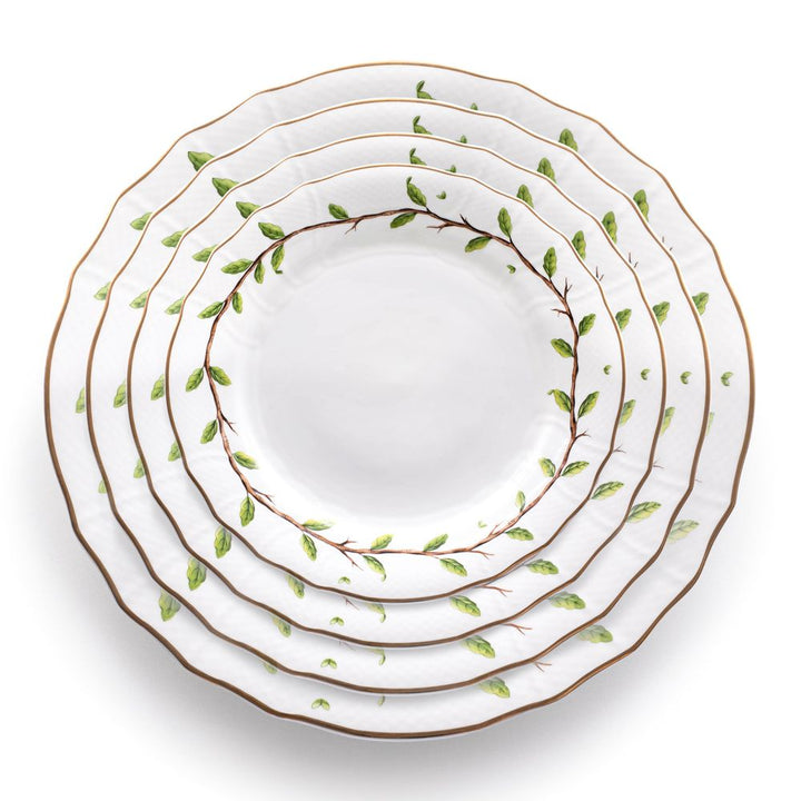 Green Wreath Dish Stack