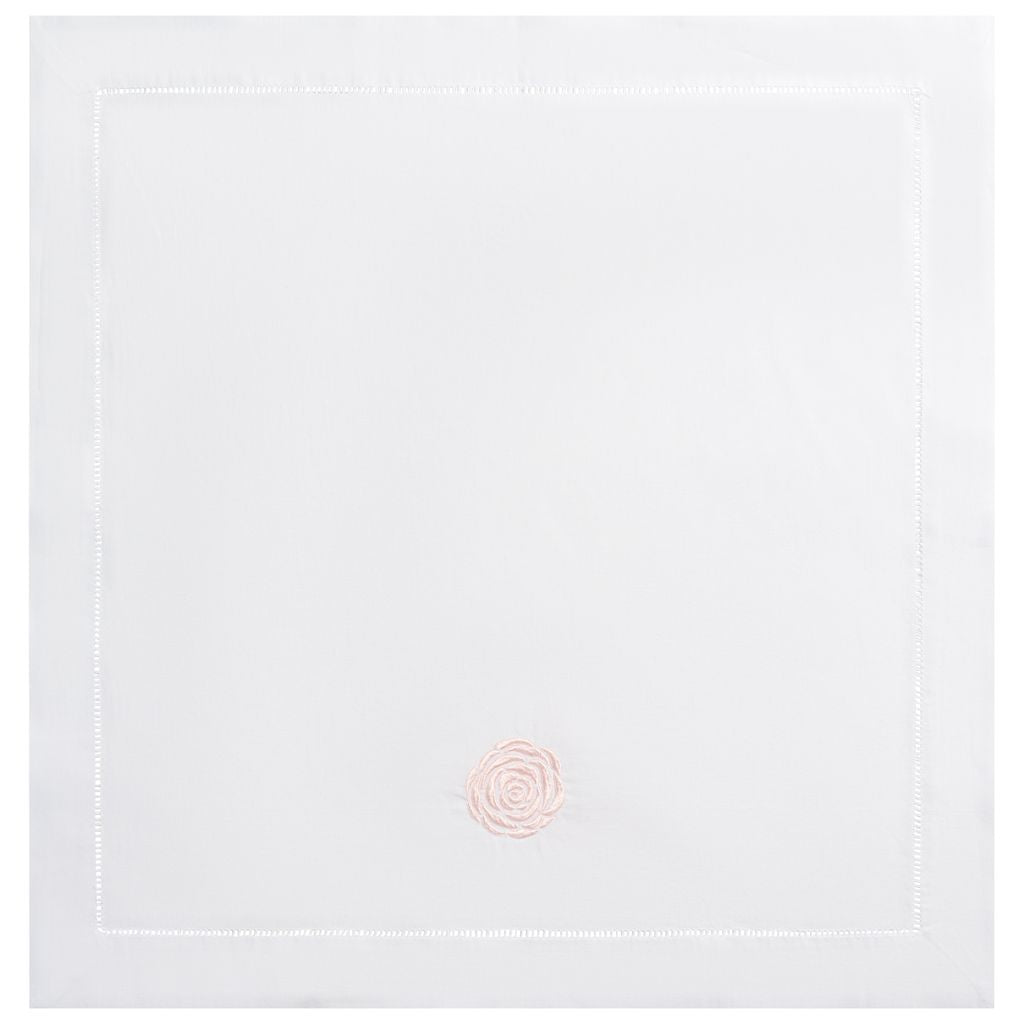 Blush Flower Embroidered Napkin
