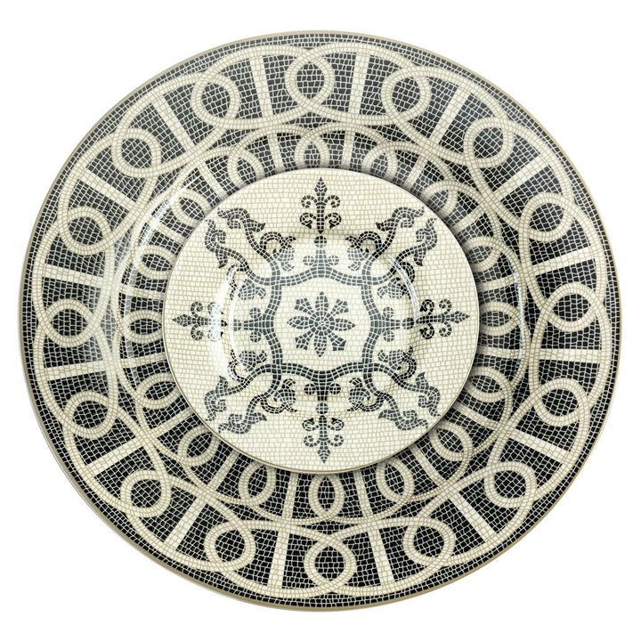 Black Mosaic Bread Plate