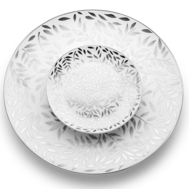 Silver Leaf B & B Plate