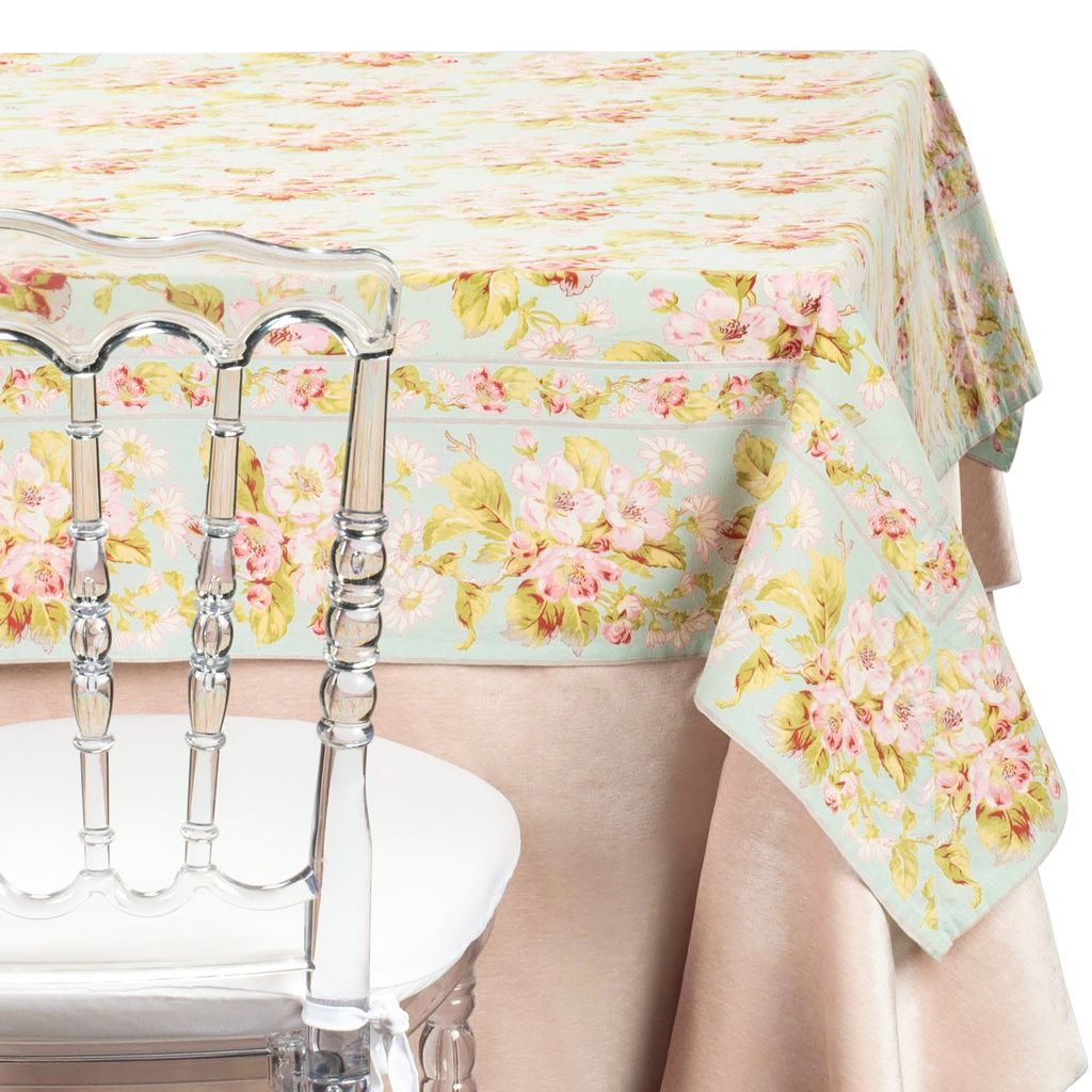 Aqua Blossom 54" Topper