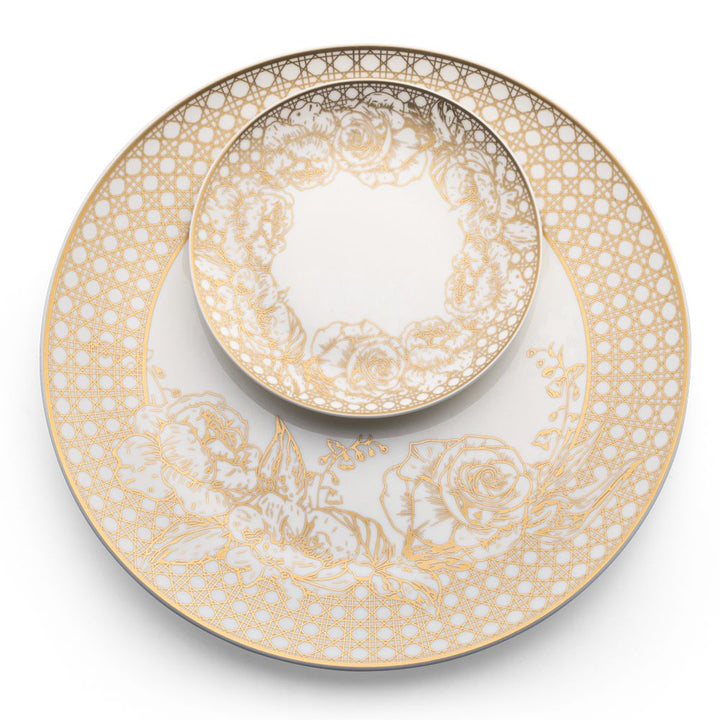 Gold Floral Bread Plate