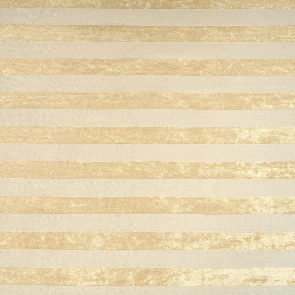 Gold and Ivory Velvet Stripe
