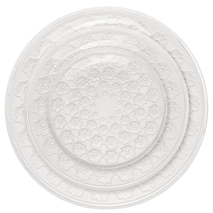 Frosted Floral Dish Stack