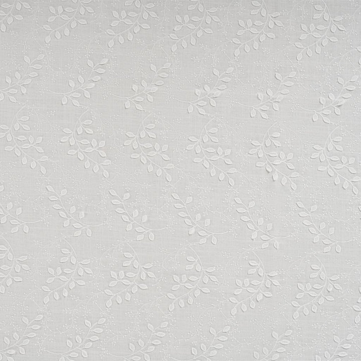 White Embroidered Leaves