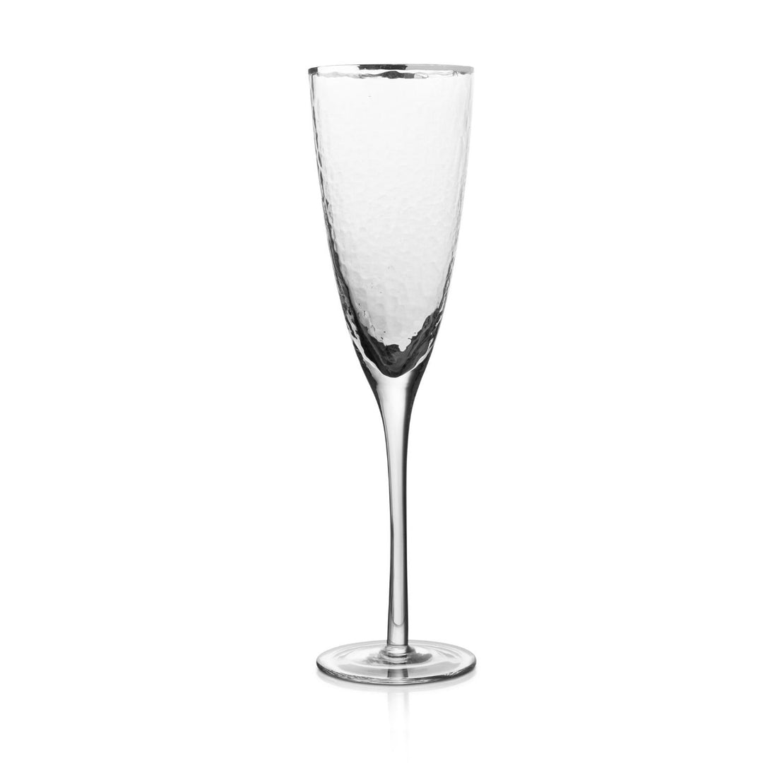 Silver Rim Bubble Glassware