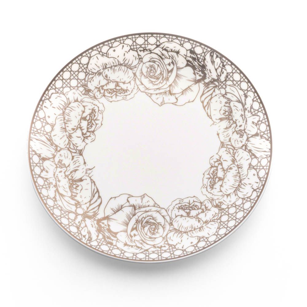 Silver Floral Bread Plate