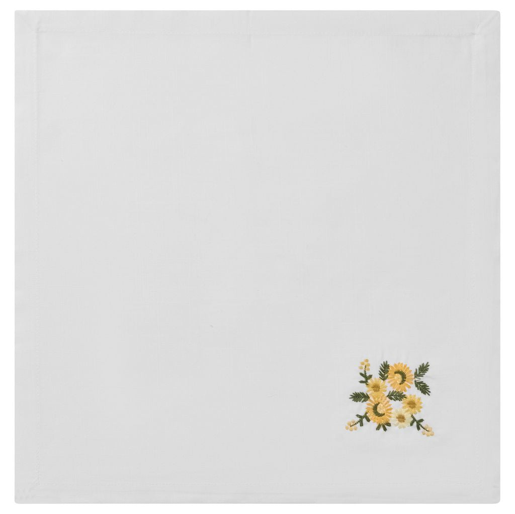 Sunflower Embroidered Napkin
