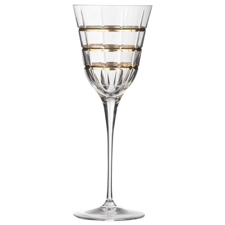 Gold Ribbed Glassware